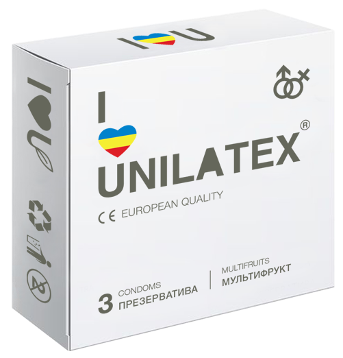 Презервативы "Unilatex" цветные и ароматизированные, 3шт 
